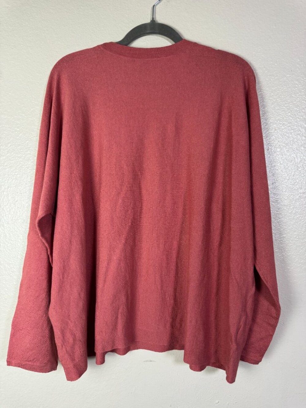NEW Eileen Fisher Womens Organic Linen Blend Long Sleeve Top XL Rose Pink Lagenl - Picture 2 of 13